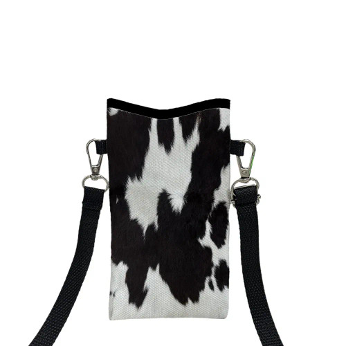 Color: Beige, Size: Extra Large - Cow Graffiti Crossbody PhoneBag Adjustable Detachable Strap Desig F640-12000049117518084