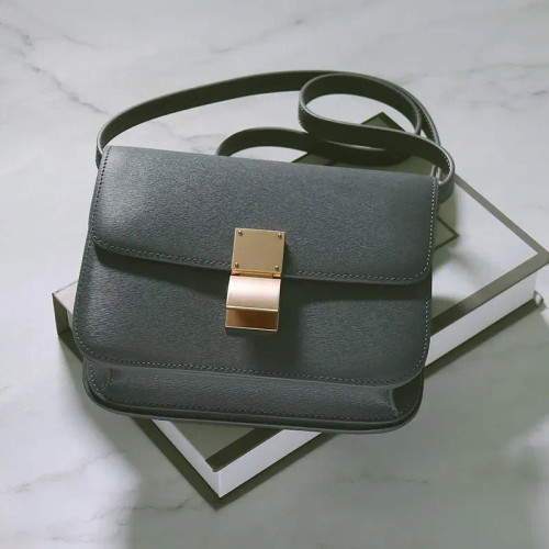 Color: Burgundy, Size: M - Factory Genuine Leather Ladies Tofu Bag Luxury Design Handbag Purse Smal F640-12000033444466350