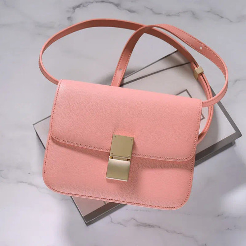 Color: light yellow, Size: M - Factory Genuine Leather Ladies Tofu Bag Luxury Design Handbag Purse  F640-12000033444466353