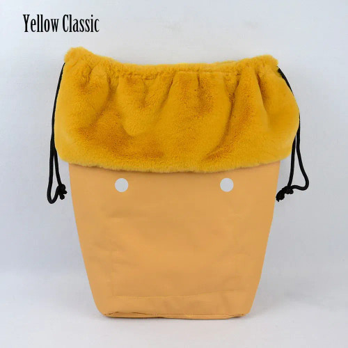 Color: PURPLE - 2025 Winter O Bag Large Capacity Classic Mini Plush Fur Furry Organizer Top Drawstr F640-12000039445396134