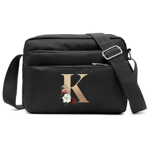 Color: Ivory - New Fashion Multi-layer Travel Leisure Simple Storage Bag Black Gold Letter Series P F640-12000038175142857