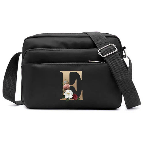 Color: Clear - New Fashion Multi-layer Travel Leisure Simple Storage Bag Black Gold Letter Series P F640-12000038175142851