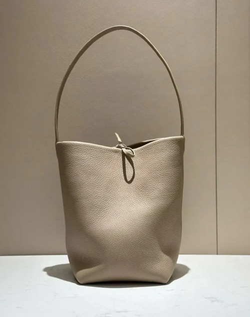 Color: Beige, Size: Extra Large - High Quality Classic Water Bucket Bag Lychee Patterned Top Layer  F640-12000045508071701