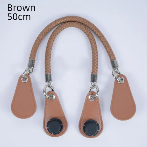 Color: Blue, Ships From: CHINA - 2025 Obag PU Woven braided leather Rope Handles strap belt for O B F640-12000038688379169