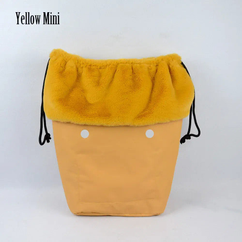 Color: Lavender - 2025 Winter O Bag Large Capacity Classic Mini Plush Fur Furry Organizer Top Draws F640-12000039445396135