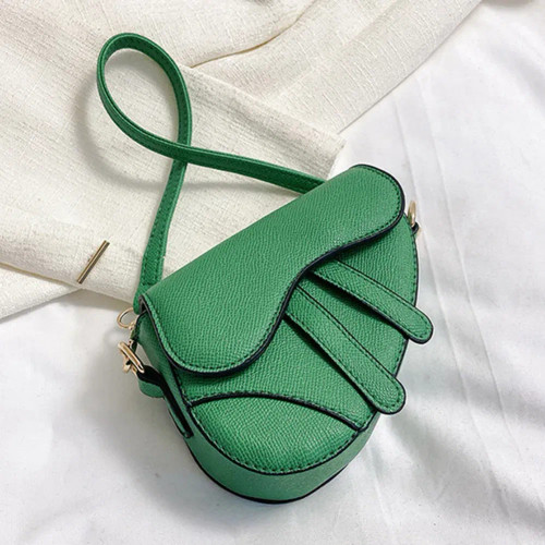 Color: light green - Women Fashion Mini Handbags Hasp Zipper Messenger Bags Saddle Bag Solid Color  F640-12000040108341773