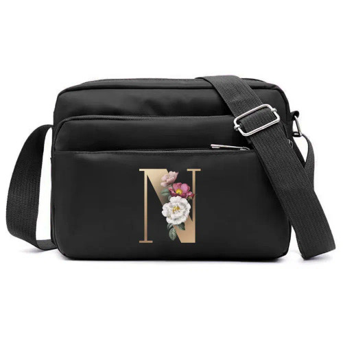 Color: Orange - New Fashion Multi-layer Travel Leisure Simple Storage Bag Black Gold Letter Series  F640-12000038175142860