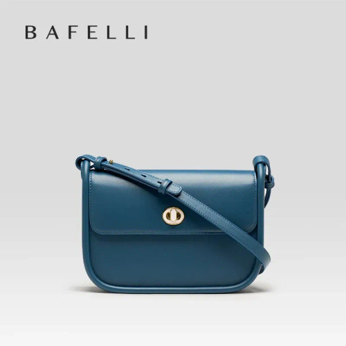 Color: DEEP BLUE - BAFELLI 2024 WOMEN'S NEW TREND LEATHER SADDLE BAGS FASHION STYLE ORIGINAL DESIGN F640-12000030459353895