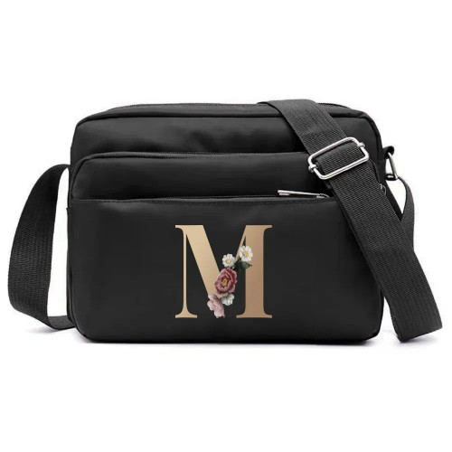 Color: MULTI - New Fashion Multi-layer Travel Leisure Simple Storage Bag Black Gold Letter Series P F640-12000038175142859