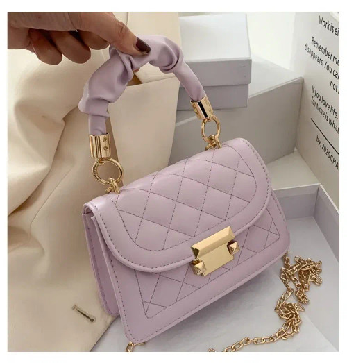 Color: PURPLE, Size: Extra Large - Women's Bags Classic Fashion Handbag Small Square Chain Crossbod F640-12000044299182847