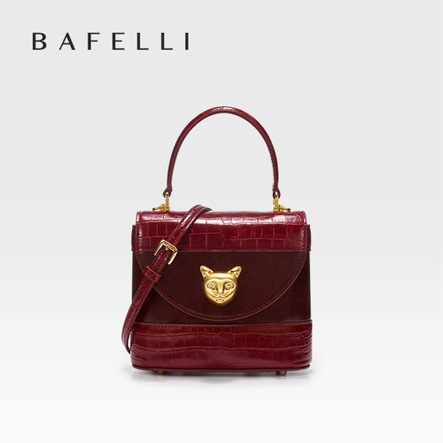 Bafelli handbag 2024 women's new leather purse evening designer bucket cat luxury brand fashion bus F640-3256807767315758