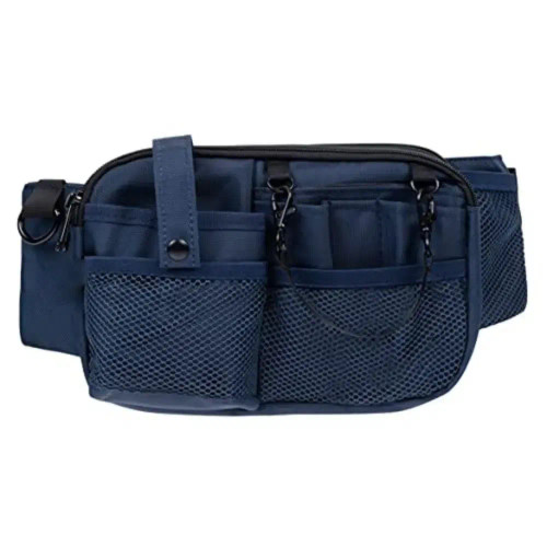 Color: Blue - Adjustable Nurse Fanny Pack Portable Large Capacity Polyester Nurse Pouch Waist Bag M F640-12000039296371621