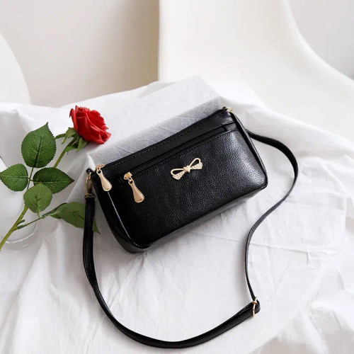 Color: black - PU Synthetic Leather Women's Shoulder Crossbody Bag Fashion Casual Dinner Wedding Al F640-12000040965360202