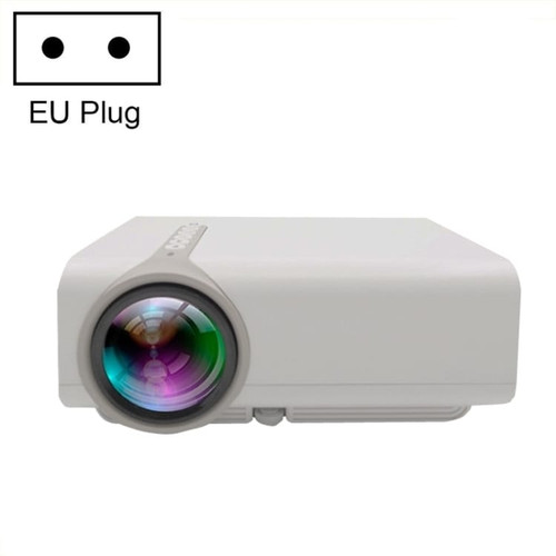 YG530 LED Small 1080P Wireless Screen Mirroring Projector, Power Plug:US Plug(White) A146-EDA002743302B