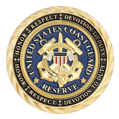 Semper Paratus US Coast Guard Commemorative Gold Plated Coin A706-SPUCCPC-GD