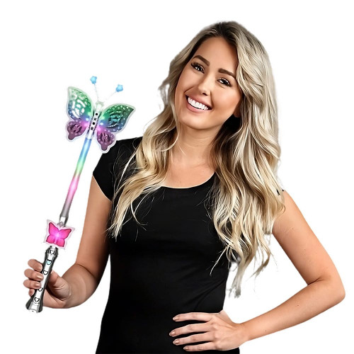 Light Up Fairy Butterfly Wand A706-LUFBW-BGP