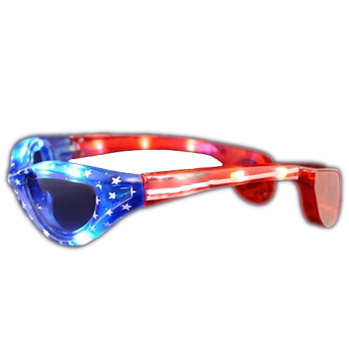 USA Stars and Stripes LED Fourth of July Sunglasses A706-4091100
