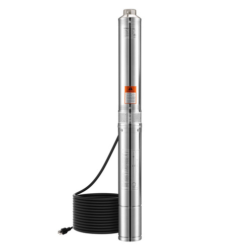 Deep Well Submersible Pump, 2 HP Output Power, 115V, 31.7 GPM Flow 450 ft Head, with 9.84 ft Cord,  E415-SJQSB2HP33GP64A22V1