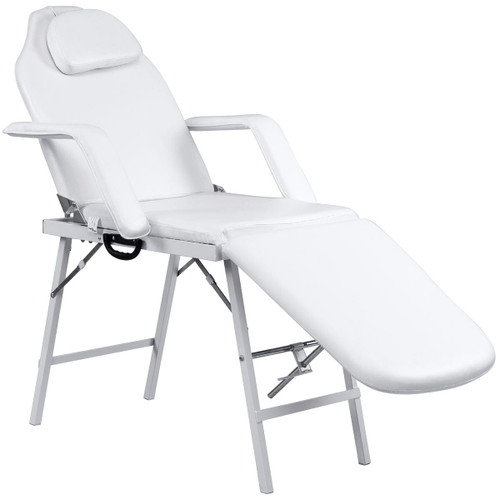 73 Inch Portable Tattoo Salon Facial Bed Massage Table - Color: White D681-HB85026