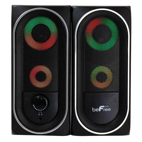 beFree Sound 2.0 Computer Gaming Speakers with LED RGB Lights D970-BFS-06