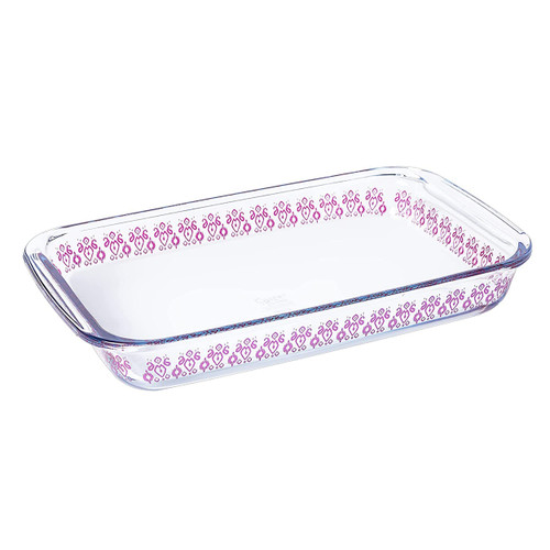 Spice By Tia Mowry 2.3 Quart Spicy Cloves Glass Rectangular Baker D970-136564.01