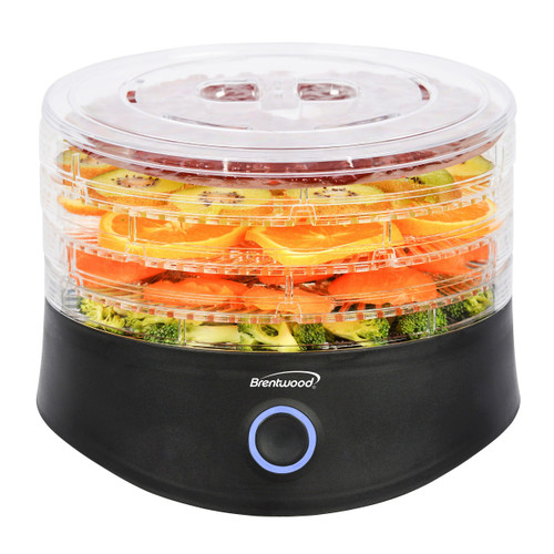 Brentwood 5 Tray Food Dehydrator in Black with Auto Shut Off D970-FD-1026BK