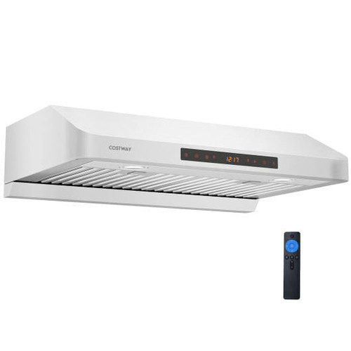 30 Inch Under Cabinet Range Hood with Oil Collector 900 CFM Stainless Steel Kitchen Vent-Silver - C D681-FP10776US-SL