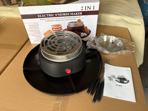 Color: Black, Product Specifications: EU - Roasted Marshmallow Chocolate Hot Pot Cheese Melting Pot Q119-CJJT264292302BY