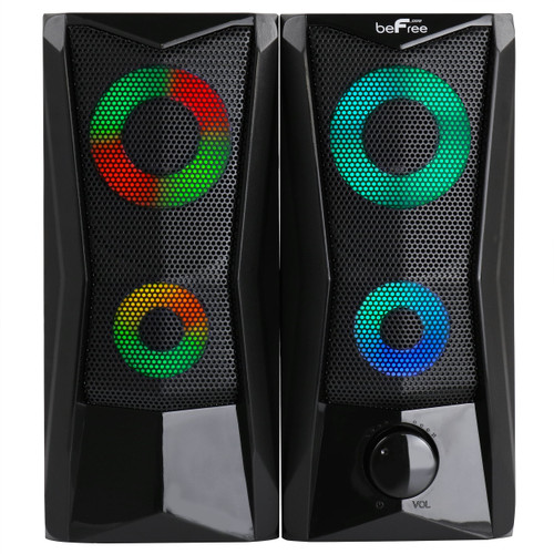 beFree Sound Computer Gaming Speakers with Color LED RGB Lights D970-BFS-201