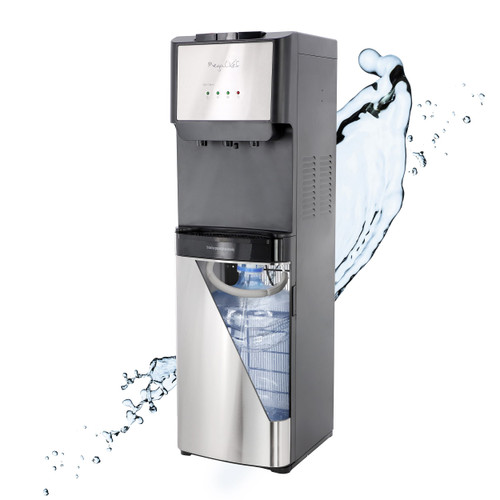 MegaChef 5 Gallon Hot, Room Temp and Cold Water Bottom Load Water Dispenser with UV Self-Cleaning D970-MWD-1000