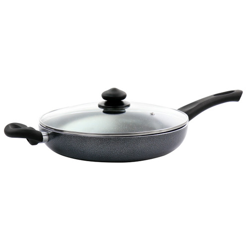Oster Pallermo 3.5 Quart Aluminum Nonstick Saute Pan in Charcoal with Lid D970-115660.02
