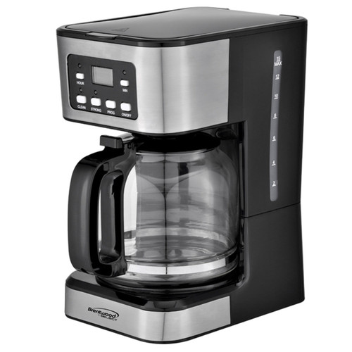 Brentwood 12 Cup Digital Coffee Maker in Black D970-TS-222BK