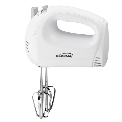 Brentwood 5-Speed Hand Mixer in White D970-HM-45
