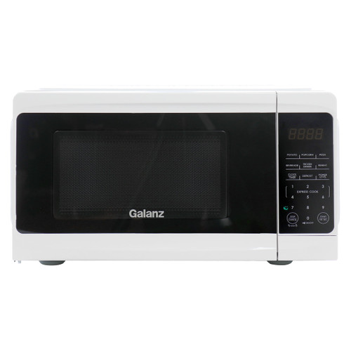 Galanz 0.7 cu ft 700W Countertop Microwave Oven in White with One Touch Express Cooking D970-GLCMV807WE-07