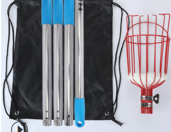 Dimensions: 4 sections 1.6m - Detachable Stainless Steel Rod Fruit Picking Tool  Garden Tool Q119-CJCJ108407301AZ