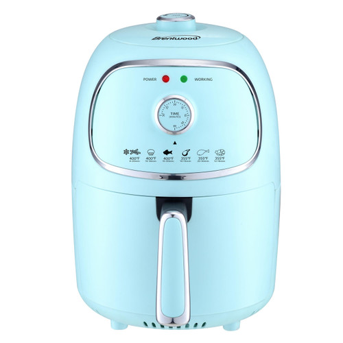 Brentwood AF-202BL 2 Quart Small Electric Air Fryer Blue with Timer and Temp Control D970-AF-202BL