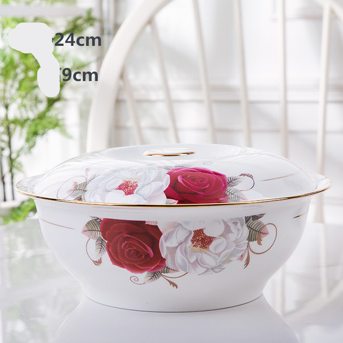 style: C - Household Bone China Soup Bowl With Lid Q119-CJCJ117716503CX