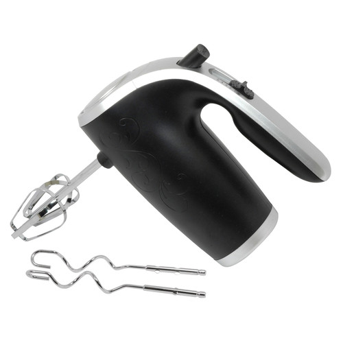 5-Speed 150-Watt Hand Mixer Black w/ Silver Accents D970-IM-814B