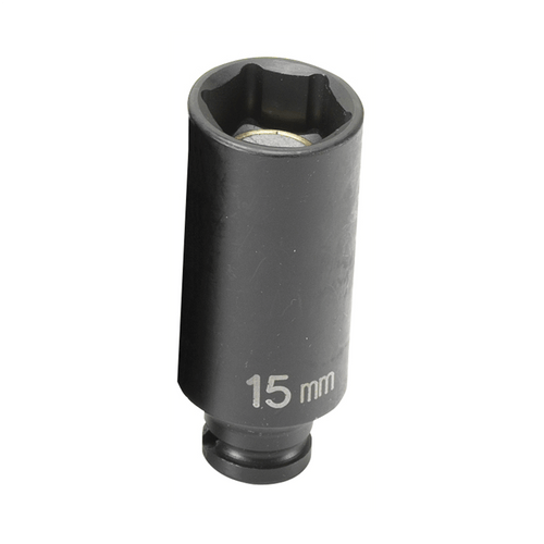 Grey Pneumatic 1/4" Drive x 15mm Magnetic Deep Socket T398-GRE915MDG