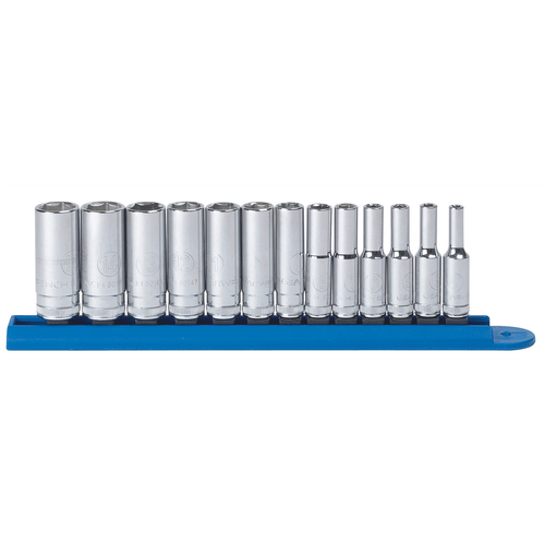 GearWrench 13 Piece 1/4 Inch Drive 6 Point Deep Metric Socket Set T398-KDT80304