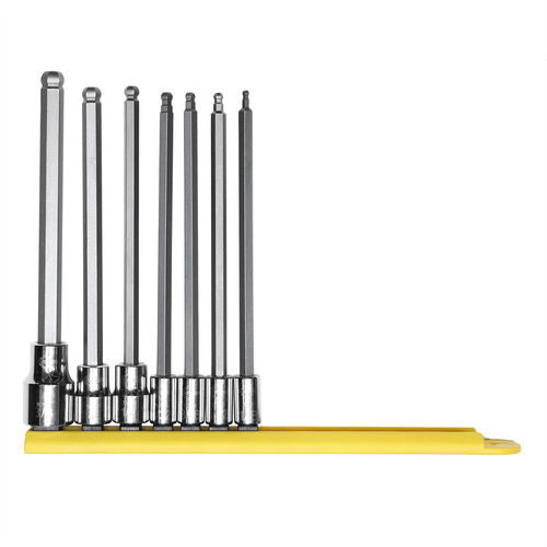 Mayhew Mayhew 7 PC Long SAE Ball Hex Insert Socket Bit Set T398-MAY16045