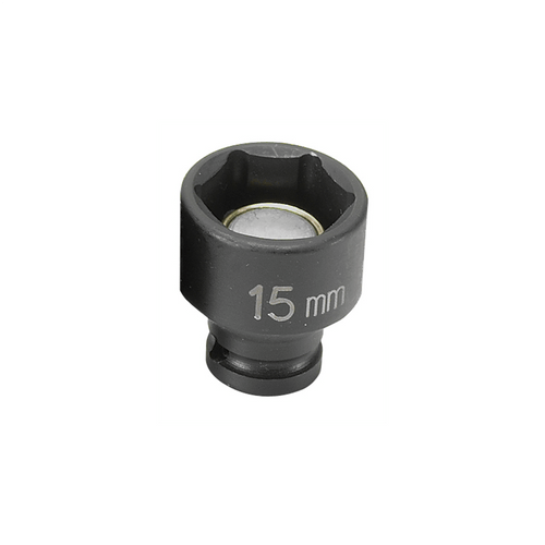 Grey Pneumatic 1/4" Drive x 15mm Magnetic Standard Socket T398-GRE915MG