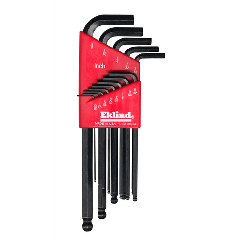 Eklind Tool Company HEX KEY SET 13 PC BALL END SAE LNG .050-3/8IN. T398-EKL13213