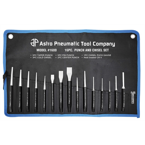 Astro Pneumatic PUNCH + CHIS SET 16PC T398-AST1600
