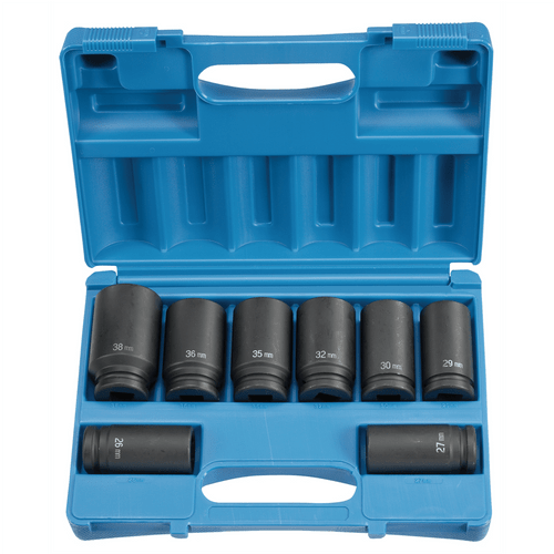 Grey Pneumatic 3/4" Drive 8 Piece Deep Metric Set T398-GRE8134MD