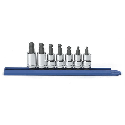 GearWrench 7 Piece 3/8 Inch Drive Ball End Hex Bit Metric Socket Set T398-KDT80587