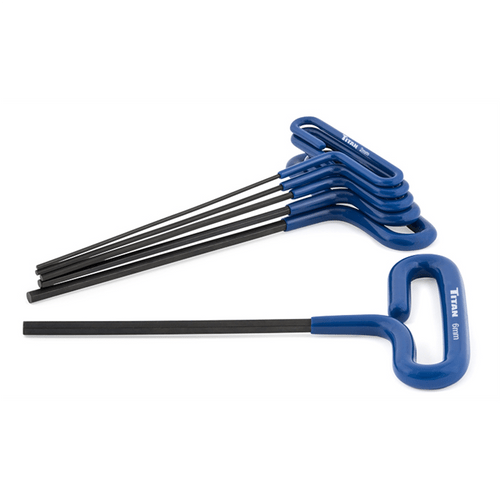 Titan 6-pc metric t-handle hex key set T398-TIT12769