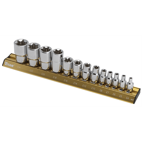 Titan 13-pc e-star socket set T398-TIT17403