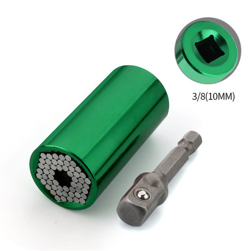 Color: Green - Home Repair Ratchet Socket Wrench Chrome Vanadium Steel Hand Drill Sleeve 7-19mm Q119-CJJZGJSD00514-Green