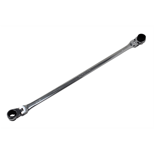 K Tool International Wrench Double Box Ratcheting Reversible 7/16 Inch x 1/2 Inch Universal Spline  T398-KTIXDRF71612